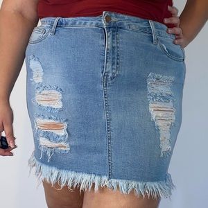 PLUS SIZE Jean mini skirt very good condition